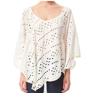 Free People White Eyelet Women's Blouse